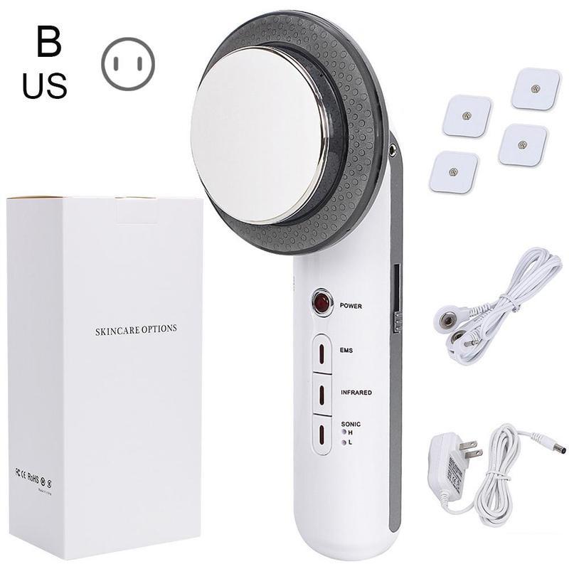 Three-in-one Slimming Instrument LED Beauty Instrument Ems Micro-current Ultrasonic Micro-electric Skin Beauty Instrument 1PC: B