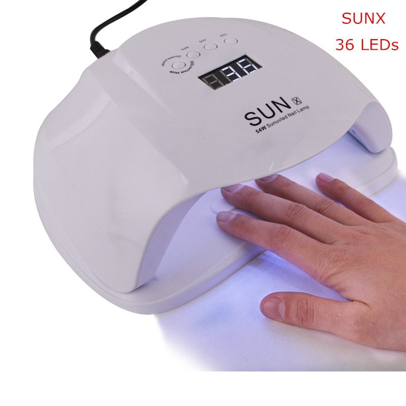 SUNX 48W 54W Nail Dryer UV LED Nagel Lamp Gel Polish Curing Lamp met Bodem 30 s/ 60s Timer LCD Display Lamp voor Nail Droger