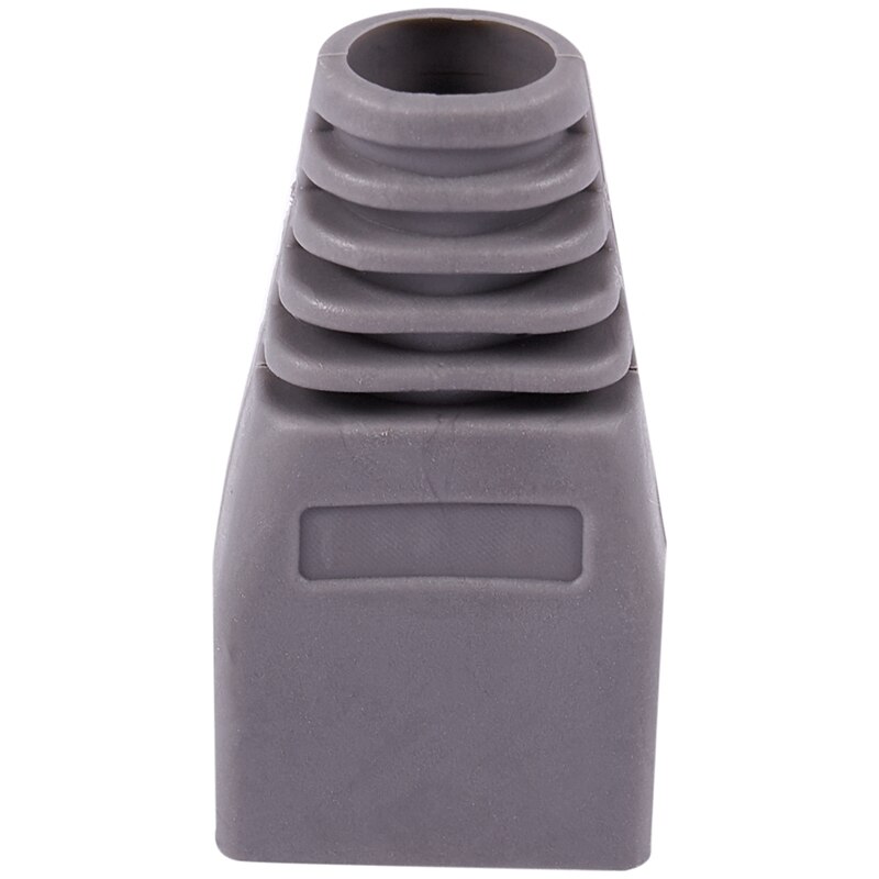 Ethernet Gray Rubber RJ45 Connector Boots Cover Case Protector 100 Pieces