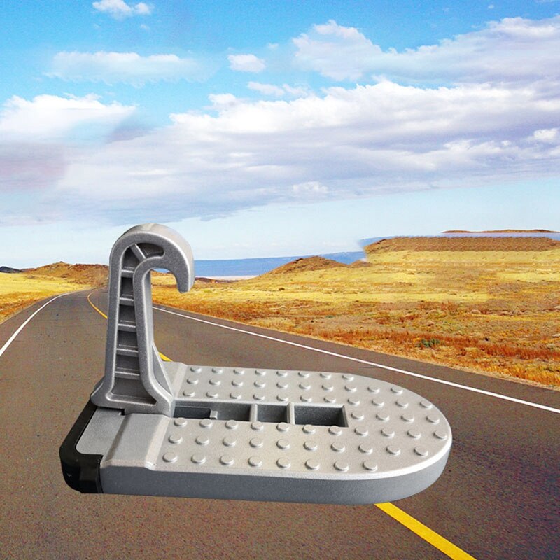 Eidoct Marchepied multifonction pour porte de voiture - Pliable - En forme de U - Marteau de sécurité - Noir 2