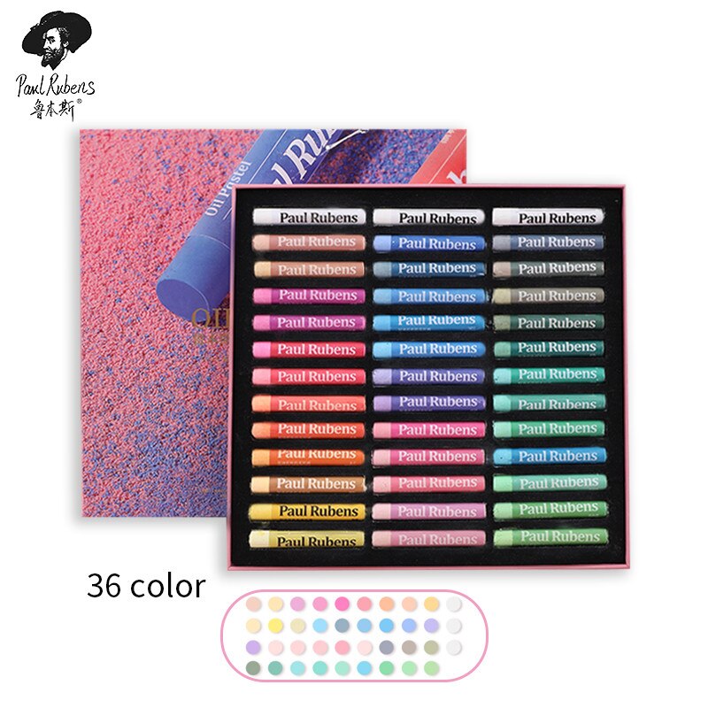 Paul Rubens Oil Pastels Painting Crayon Box Set Macaron 36 Colors White Drawing Pen School Art Stationery Supplies for Artist: Default Title