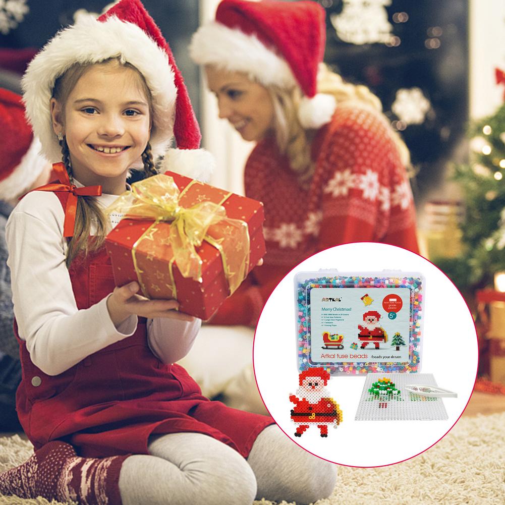 Button Art Toys Innovative Handmade DIY Christmas Toys Color Matching Mosaic Pegboard Early Learning Preschool Educational Toy