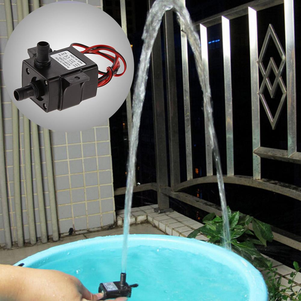 Dc 12v 240l/ timers dyk vand elektrisk pumpe mini ultra stille sort pumpe mekanisk hardware aquarium pro vandpumpe