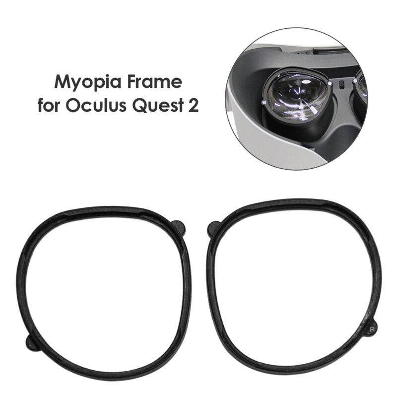 Cadre de lentille pour Oculus Quest 2, protège le casque VR contre les rayures, monture de lunettes magnétique Durable, casque VR T84D