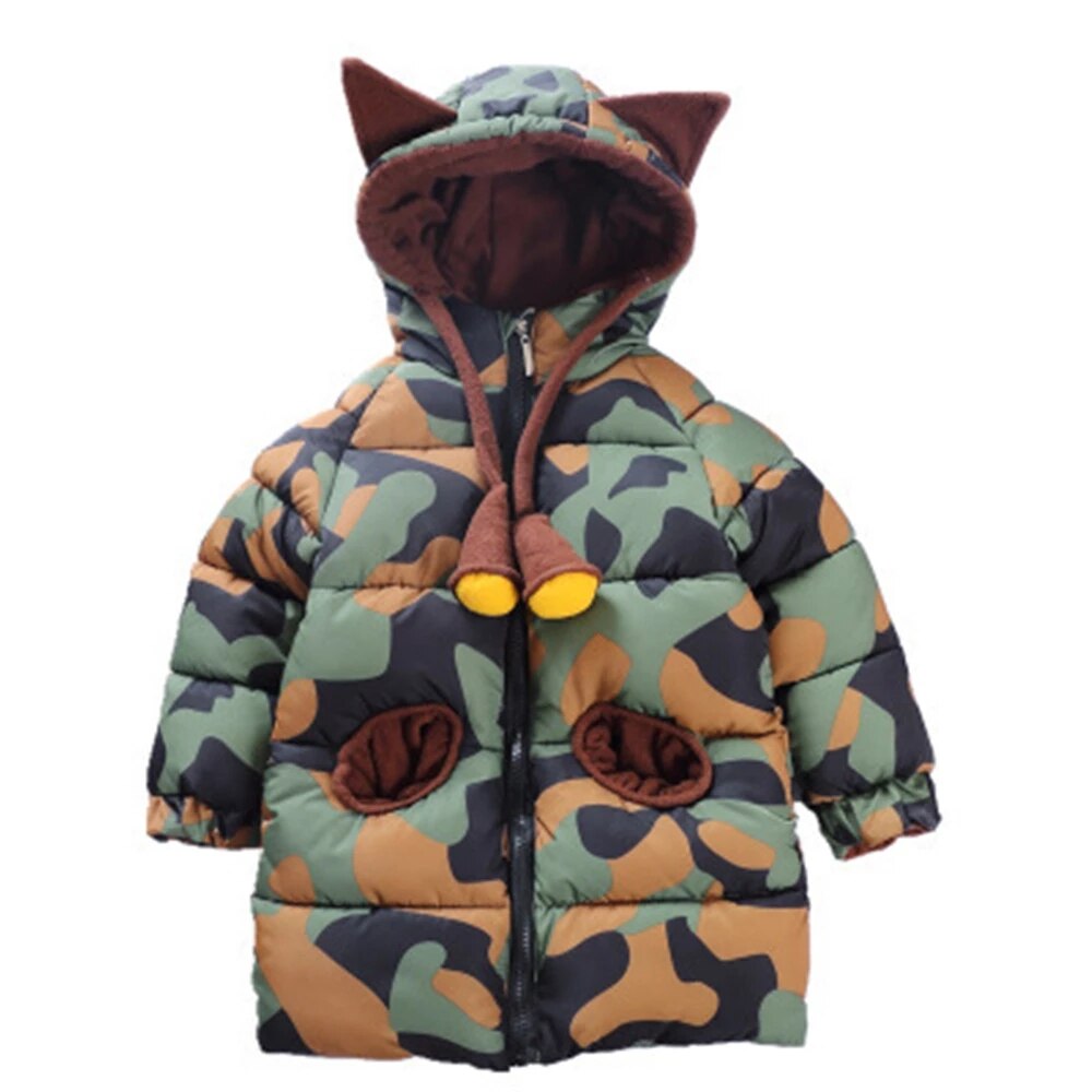 Benemaker Winterjas Voor Jongens Meisje Camouflage Windjack Peuter Kinderen Kid Warm Loog Kleding Baby Jassen Kleding NA429: 24M