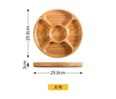 Massivt tre frukt tallerkener peanøtter form desserter tallerken sushi tallerken blad form desserter tallerken flerbruks serveringsbrett: Al