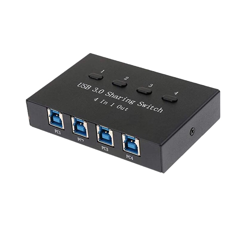 USB 3.0 sharing switch 4 in 1 out Switch Adapter Box 4 Computer Shared mobile hard drive USB Device Printer Scanner
