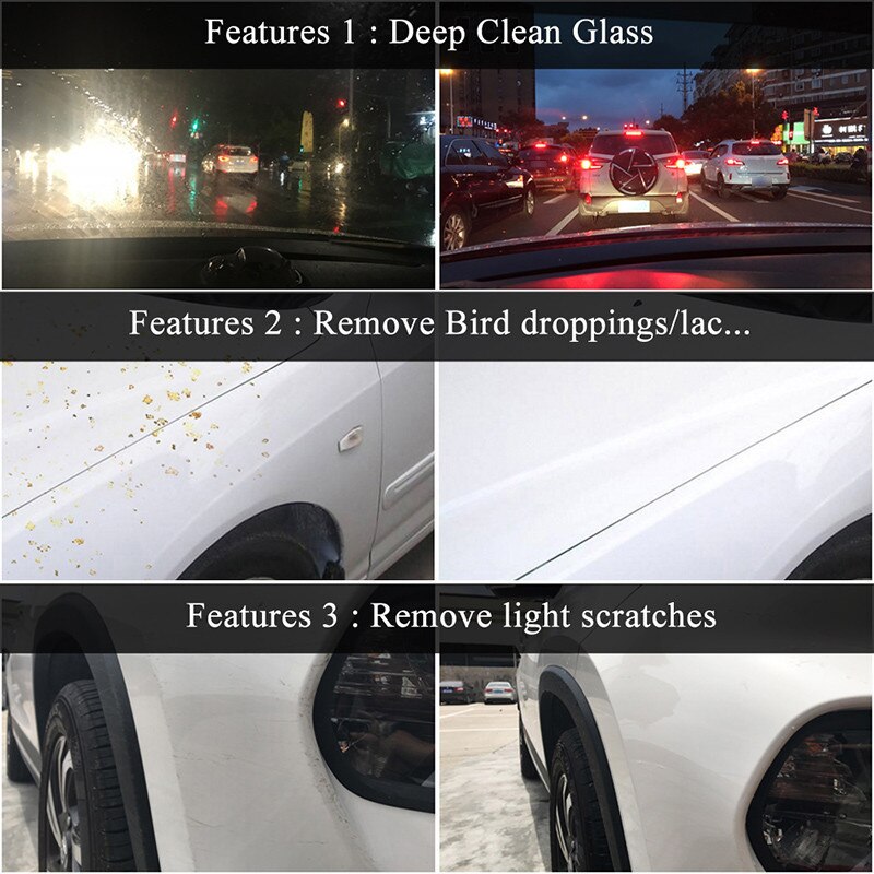 1 st Auto Accessoires HGKJ Glas Deep Cleaner Auto oppervlak Spons Auto Glas Verwijderen Olie Film autoruit cleaner TSLM1