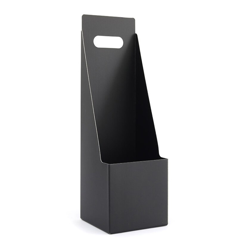 Caja de flores para ramo, cesta impermeable, plegable, , asas para cajas, arreglo hueco, boda, cumpleaños, floristería, embalaje para flores: Black