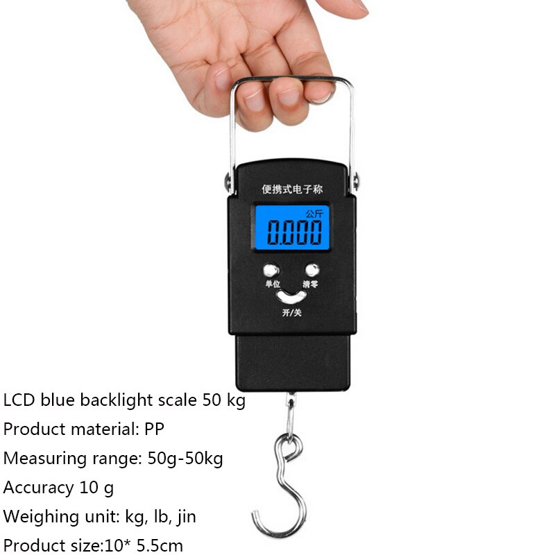 40kg/100g LCD Digital Electronic Scale Luggage Scale Portable Travel Suitcase Bag Hanging Scale Weight Balance Handheld
