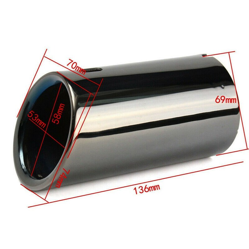 2X Titanium Zwarte Auto Uitlaatpijpen Staart Tips Voor Bmw E90 E92 325 328I 3 Serie