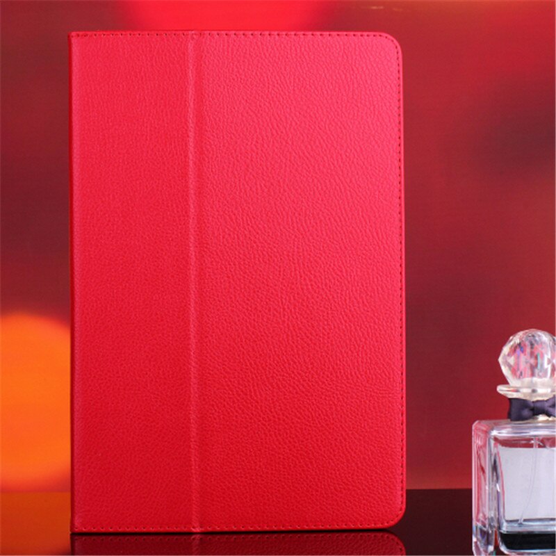 Tablet Cover Voor A7600 10.1 Inch Case Voor Lenovo Idee Tab A10-70 A7600 A7600-h / A7600-f Pu Lederen Stand Beschermende shell + Pen: Rood