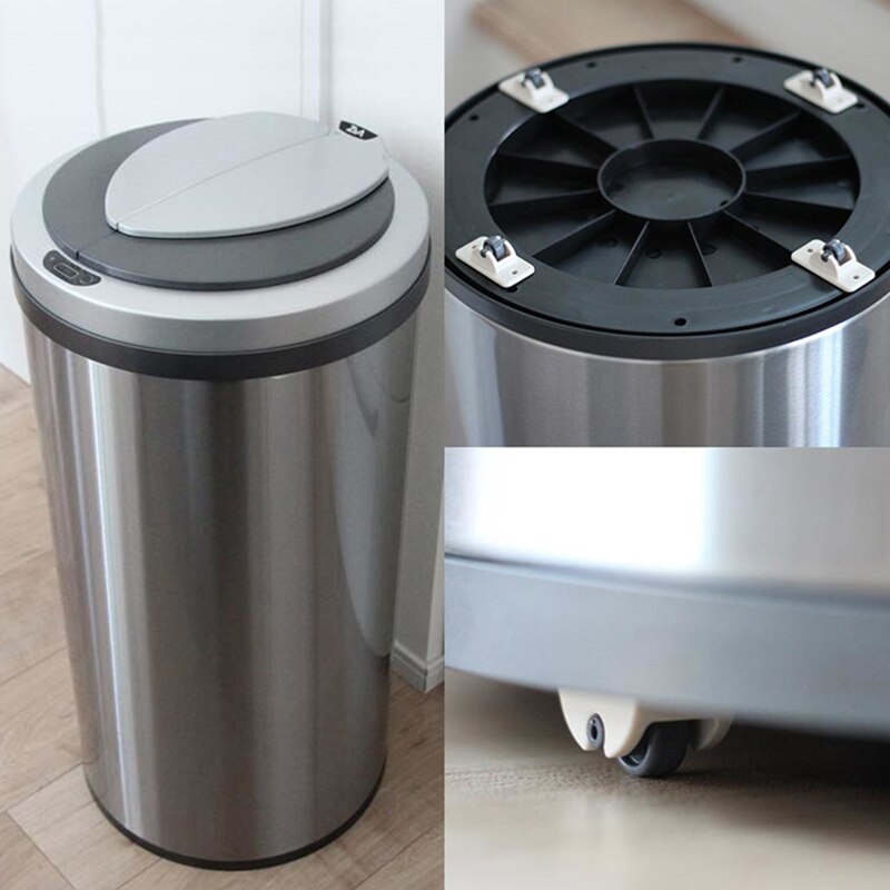 4Pcs Storage Box Can Stick Wheels One-Way Wheel For Trash Can At The Bottom Of Sorting Box Paste Wheels At Bottom Of Storage Box
