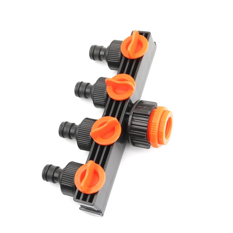 1 Set 4-Way Shunt Water Diverter 1/2" 3/4" 1" Thread Quick Connector Drip Garden Irrigation 4/7 8/11 12mm Hose Fitting
