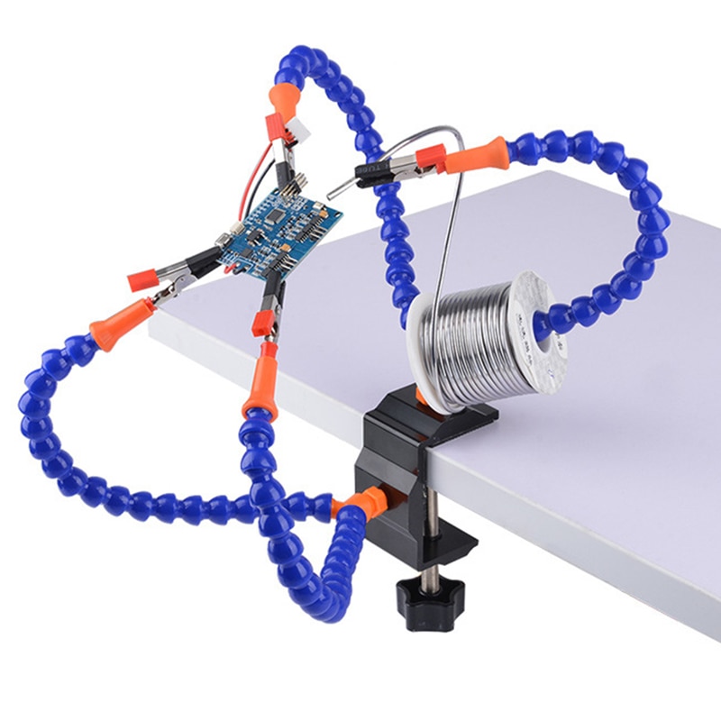Third Helping Hands Tool Flexible 3/4 Arms Soldering PCB Holder Desk Clamp Soldering Holder