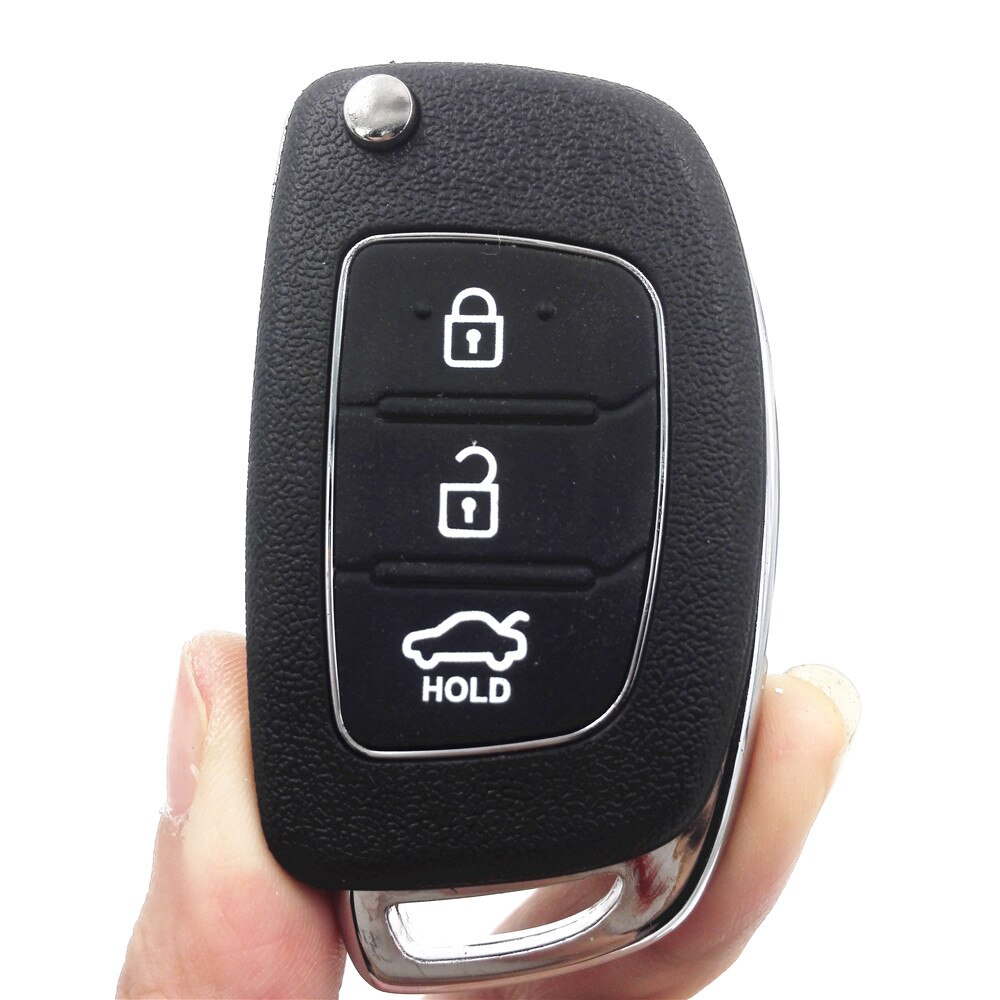 3 Button Folding Remote Key Fob Case Uncut Blade for Hyundai Santa Fe ix45 Car Styling Accessories