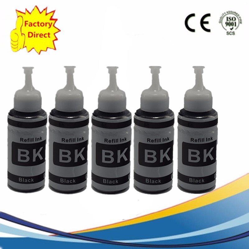 Ricarica Kit di Inchiostro della Tintura L800 L801 di Stampa Della Stampante A Getto D'inchiostro No. T6731/2/3/4/5/6 Uso Per Cartuccia Riutilizzabile Ciss: 5BK