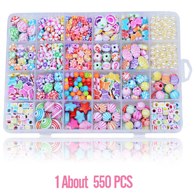24 grade artesanal frisado brinquedos para crianças hama contas crianças artesanato diy pulseira colar fazer jóias kit meninas presente: Laranja