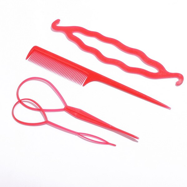 Magic Hair Styling Set Hair Pin Bun Maker Hair Braiding Twist Styling Tool Centipede Braids and Double Hook Plates Tool: 07