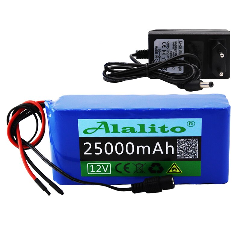 original 18650 12V Battery pack Large capacity 12v 25ah 18650 lithium battery protection board 12v 25000mAh capacity+Charger