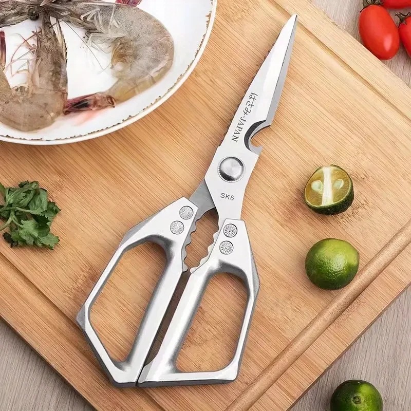 Tijeras de cocina multifunción, tijeras para huesos de pollo, acero inoxidable SK5, tijeras para matar pescado, verduras y carne, herramientas de cocina