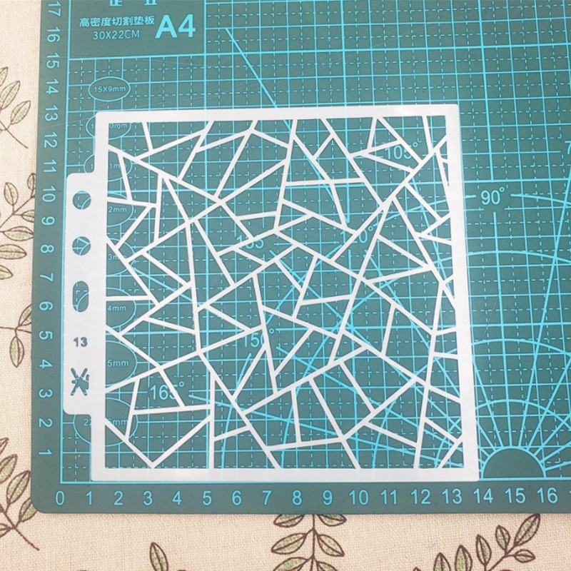 2pc Letter Triangle Stencil Painting Template DIY Walls Scrapbooking Diary Album Coloring Embossing Decoration Graffiti Reusable