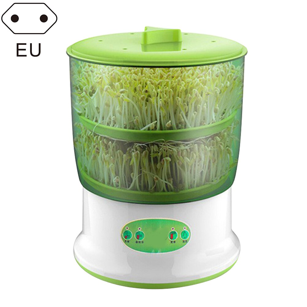 Germinador eléctrico automático de 2/3 capas para semillas, máquina para germinar brotes, germinador, crecimiento de semillas, maceta de vivero: EU 2 Layer