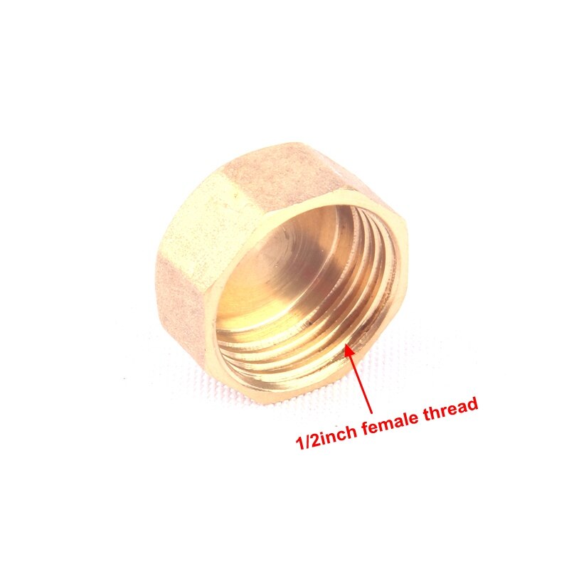 4 stuks 1/2 Inch Messing End Cap Binnendraad Messing Slang Plug Groene Duim Sanitair Fittings
