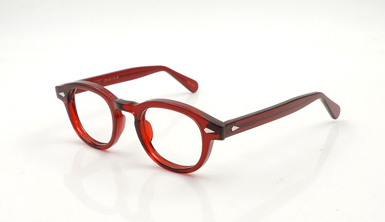 Gafas ovaladas de acetato vintage para hombres, montura de gafas de óptica con gradiente para Miopía: red