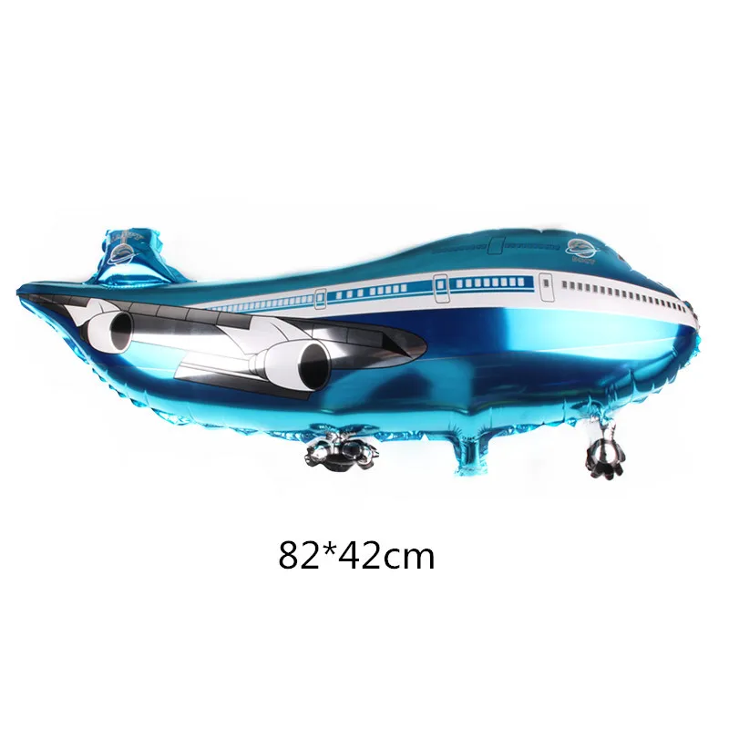 Airplane Foil Balloon Set 32in Number Balloons Banner Kids Boys Girls Airplane Birthday Decorations Aviator Baby Shower Supplies: Deep Sapphire