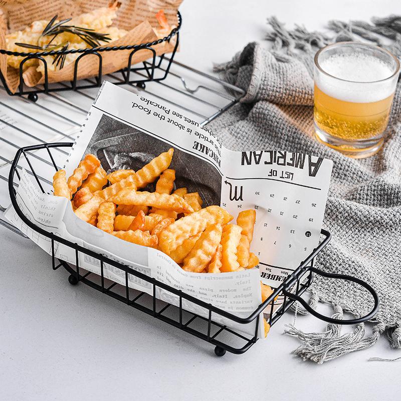 French Fries Fried Chicken Snack Basket Chicken Wing Bread Basket Fried Food Plate Restaurant French Fries Basket