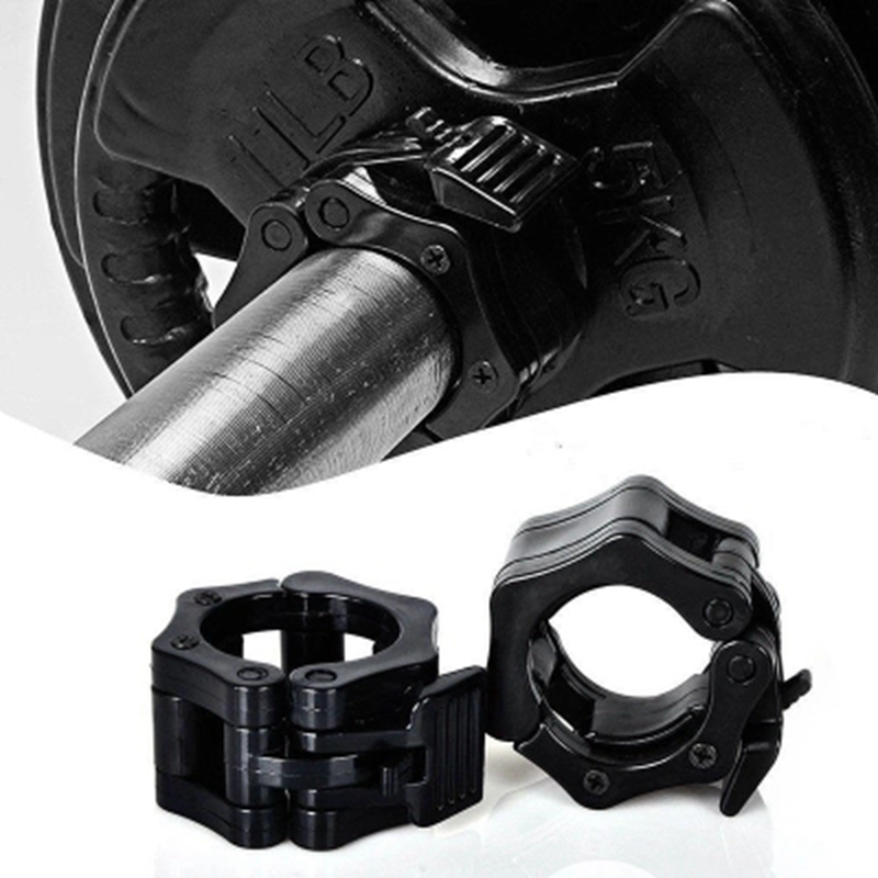 1 par de collares de bloqueo giratorio para barra de pesas, Clips para mancuernas, abrazadera para barra de levantamiento de pesas, gimnasio, Fitness, culturismo, color negro, 30mm, 25mm