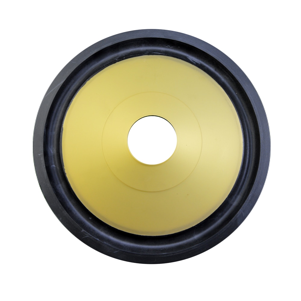 8 inch Loudspeaker Paper Cone (195mm*180mm*150mm*35.5mm) 45mm Height With PP Rubber Edge Speaker Yellow Woofer Paper Cone