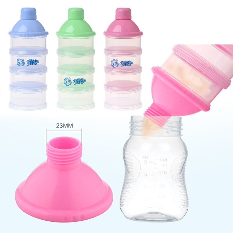 4 schicht Karikatur Milch Pulver lagerung Baby Milch Pulver Container Tragbare Formel Lebensmittel Lagerung Spender 4 Schicht Machen hoch