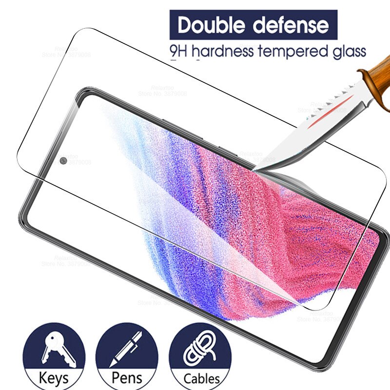 6in1 Camera Lens Protective Glass For Samsung Galaxy A53 5G Tempered Screen Protector Sumsung A53 A 53 6.5inches Full Cover Film