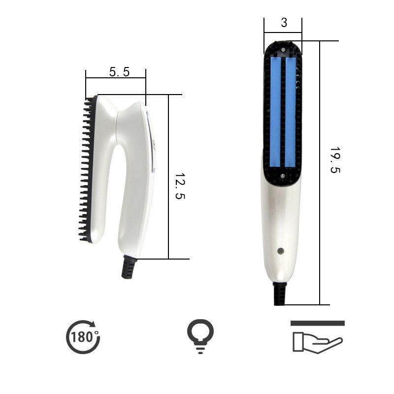 Mini Folding Beard and Straight Hair Comb, Men's Electric Comb with Straight Hair on the Side, Straight Hair, Suitable for Beard