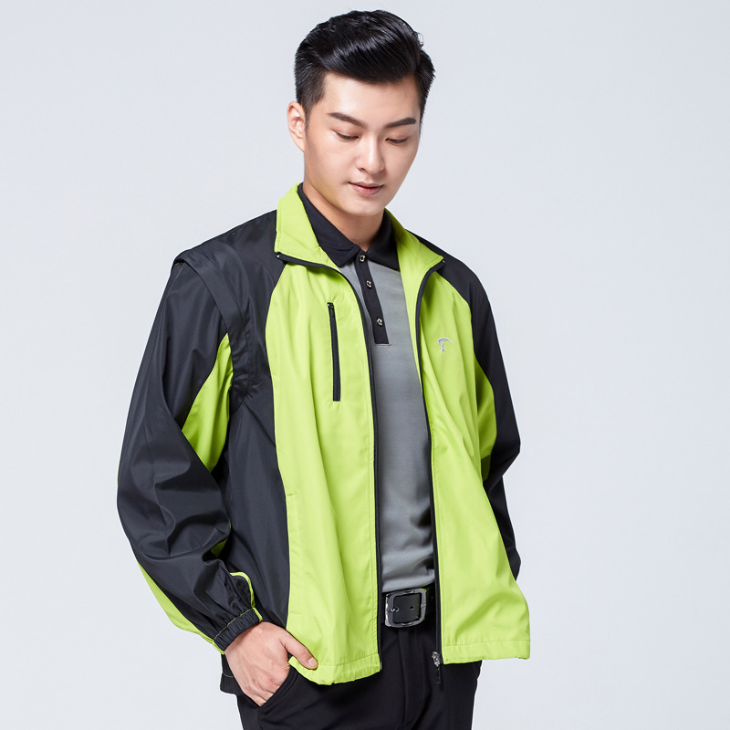 Chaqueta de Golf para hombre, abrigo a prueba de viento con cremallera completa, rompevientos, ropa deportiva, Tops informales, primavera y otoño, D0668