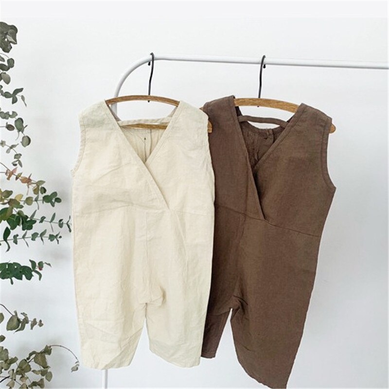 Koreaanse jongenskleding voor de zomer jumpsuit meisjes romper kinderen mouwloze overall outfit meisjes overalls kinderkleding