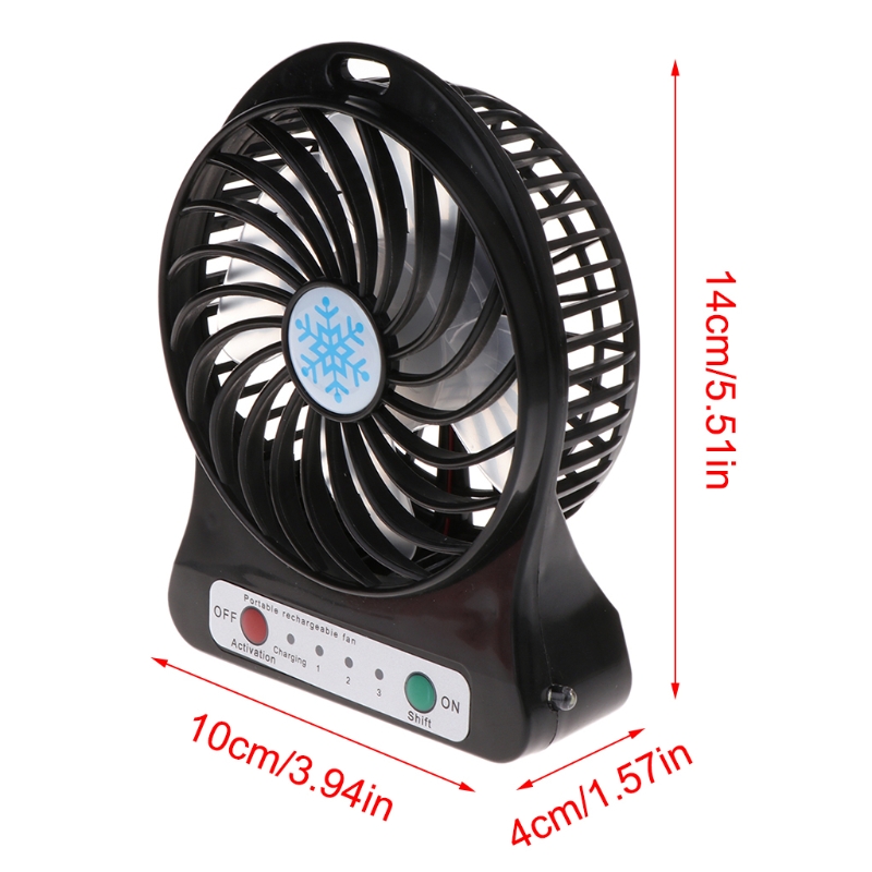 Portable USB Fan Cooler 5W Outdoor LED Light Fan Air Cooler Desk USB Fan Without 18650 Battery