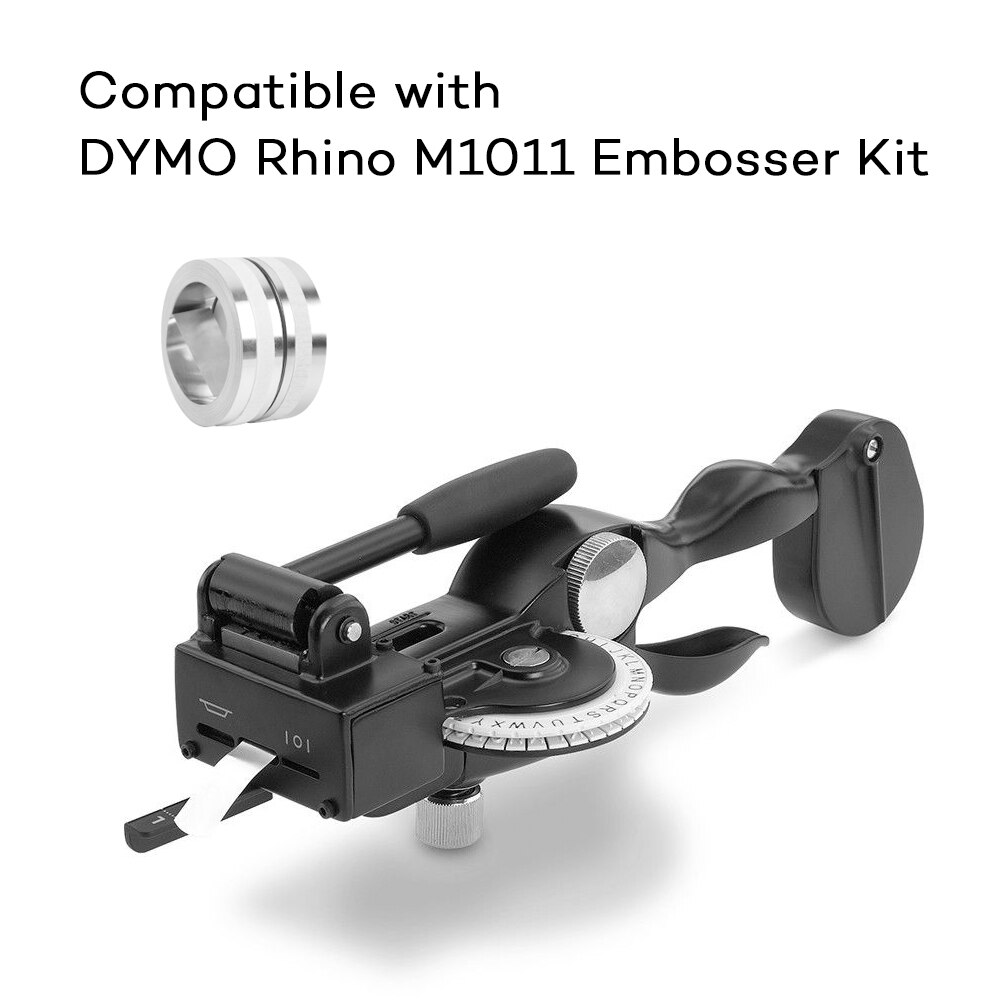 2pcs 3D En Aluminium/Acier Gaufrage Adhésif 12mm Bandes d'étiquettes avec Métal Compatible pour 31000 32500 35800 Dymo rhino M1011
