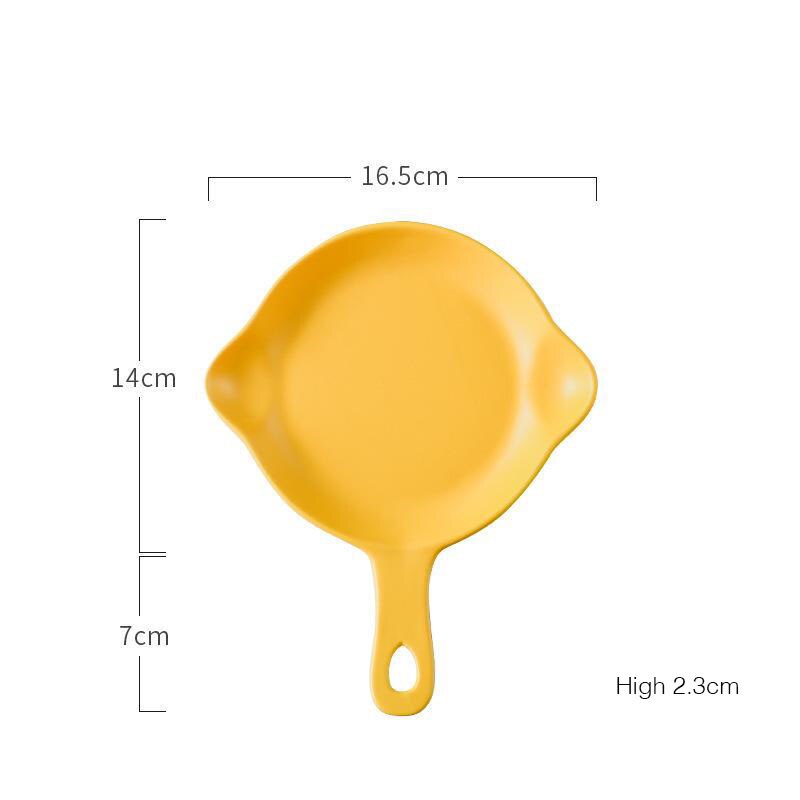 Nordisk keramisk morgenmadstallerken bageplade porcelænsservice tallerken med håndtag husholdnings lille bøf skive hjemmeservice værktøj