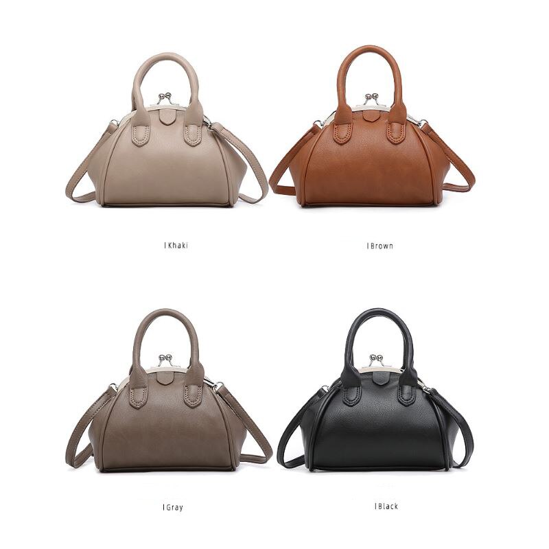 Coolcept Women Pu Leather Handbag Shell Wrist Bag For Women Metal Trap Shoulder Ladies Bag Casual Daily Bag