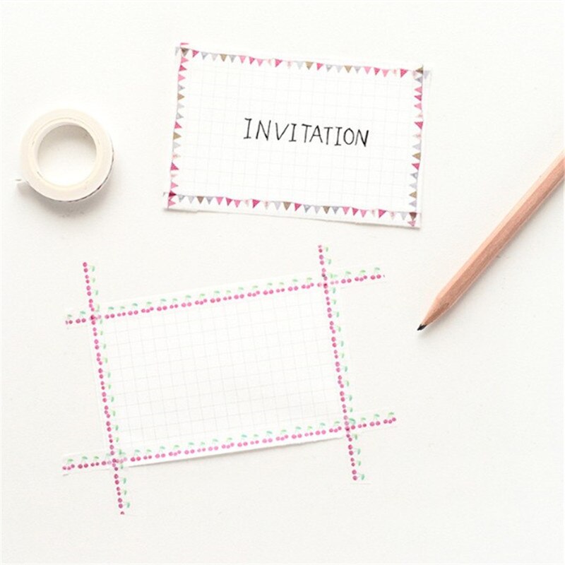 Autocollant amour et feuilles pour scrapbooking, étiquette scrapbooking, ruban de masquage décoratif, matériel en papier, Album Photo Escolar, Washi, Diy bricolage, 7m * 8mm