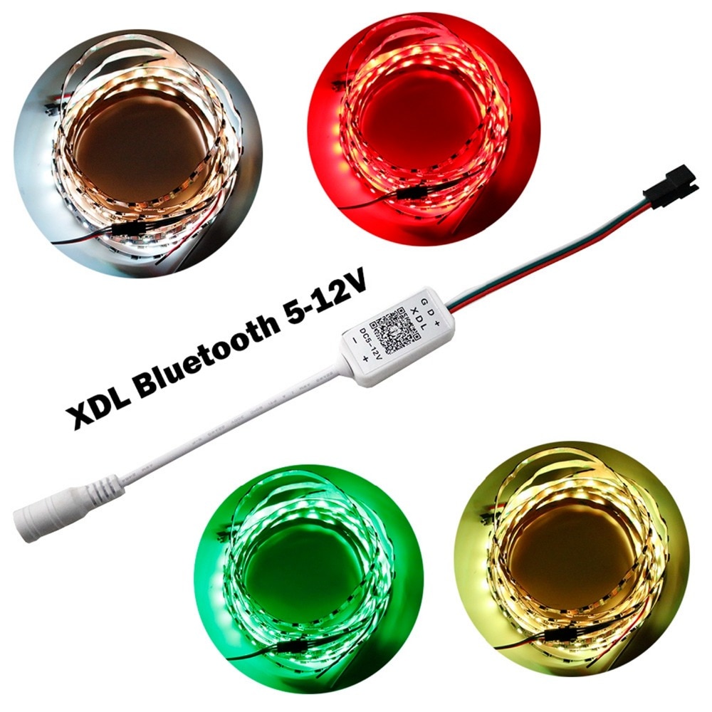 5V 12V Mini RGB Controller Magic Led Pixel RGB Bluetooth Telefoon App Controle Dimmer Voor WS2801 WS2811 WS2812B LED Pixel Strip JQ