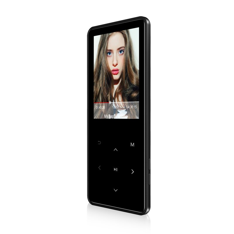 Original bluetooth  mp3 -spiller innebygd høyttaler bærbar sport mini med 2.4 tommers skjermstøtte fm, opptak, e-bok, klokke