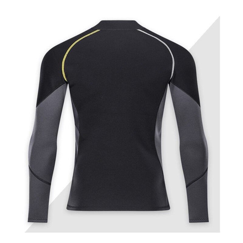 1.5Mm Neopreen Full Zip Duiken Jas Heren Lange Mouwen Duiken Top Warm Patchwork Split Wetsuit Snorkelen Kajak Surfen M-4XL