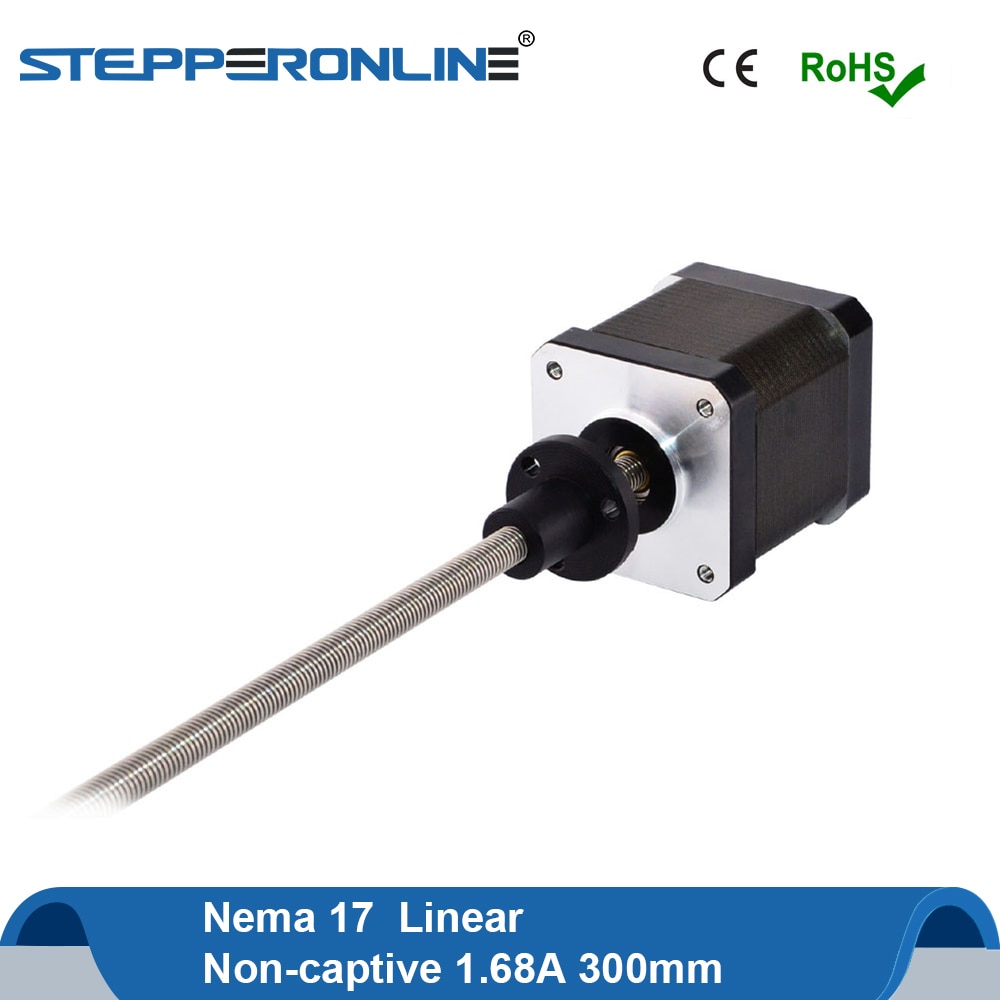 Nema 17 linear Schrittmotor Externe 48mm Stapel 1.68A mit 300mm Tr8x8 Gewindestange