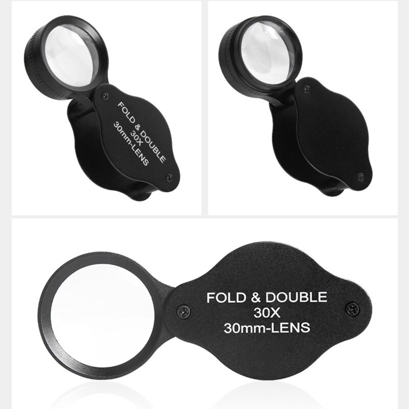 Magnifying Glass 30X Optics Loupes Magnifier Loop Portable Pocket Magnifier