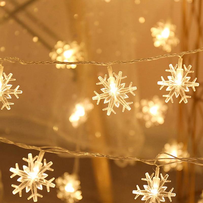 Led Sneeuwvlok Lichtslingers Sneeuw Fee Guirlande Decoratie Voor Kerstboom Jaar Kamer Valentijnsdag