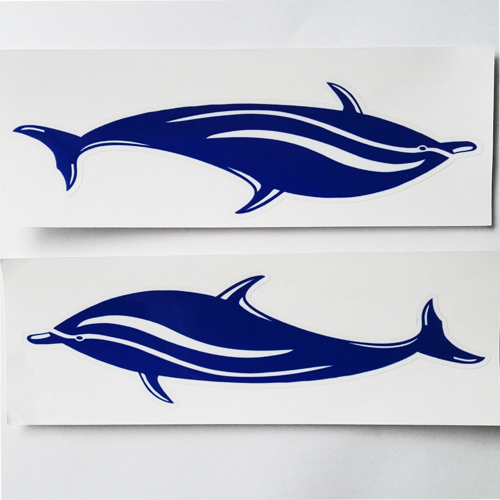 2 Stuks Dolfijn Vinyl Decals Stickers Voor Kayak Kano Boot Auto Sup Surfplank Diy